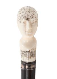 An English Ceramic Phrenology Head Height 13 inches. — L.N. FOWLER, LONDON, LATE 19TH CENTURY