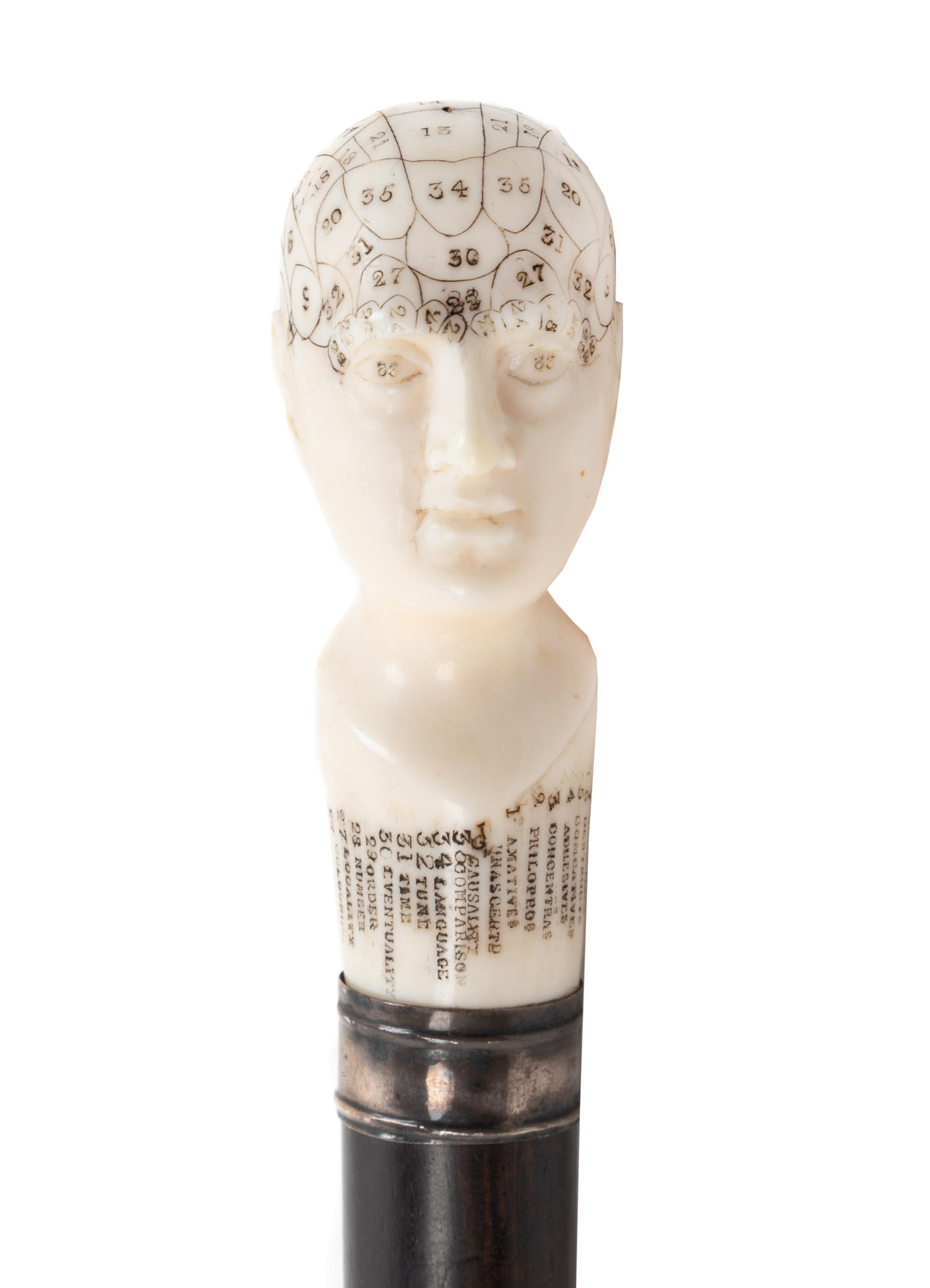 An English Ceramic Phrenology Head Height 13 inches. — L.N. FOWLER, LONDON, LATE 19TH CENTURY
