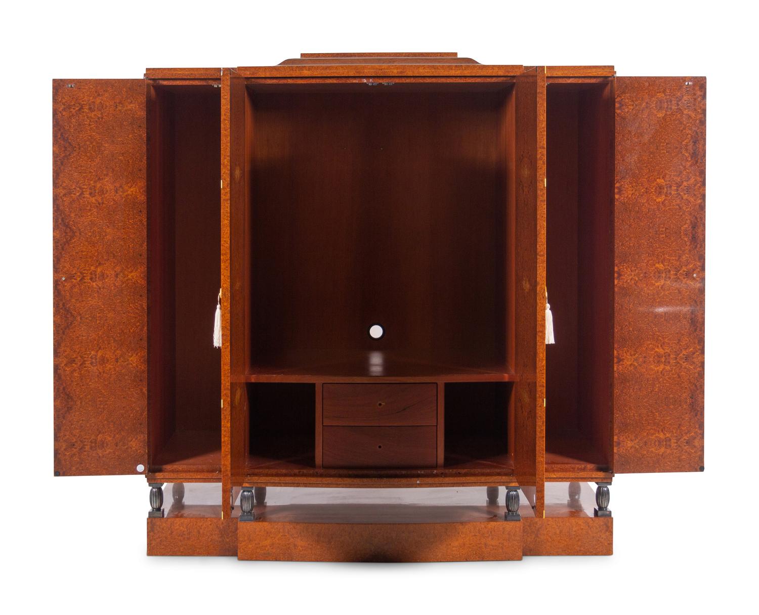 A Frank Pollaro Art Deco Style Rootwood Cabinet