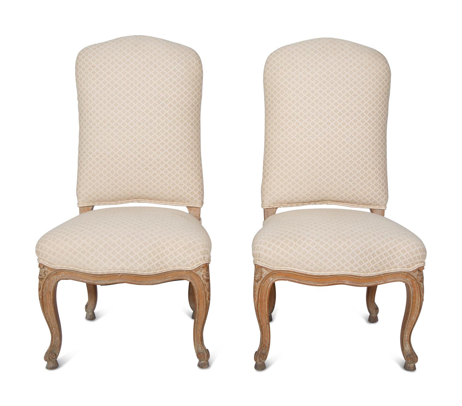 A Pair of Louis XV Style Painted Chauffeuses — LATE 19TH/EARLY 20TH CENTURY