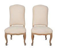 A Pair of Louis XV Style Painted Chauffeuses — LATE 19TH/EARLY 20TH CENTURY