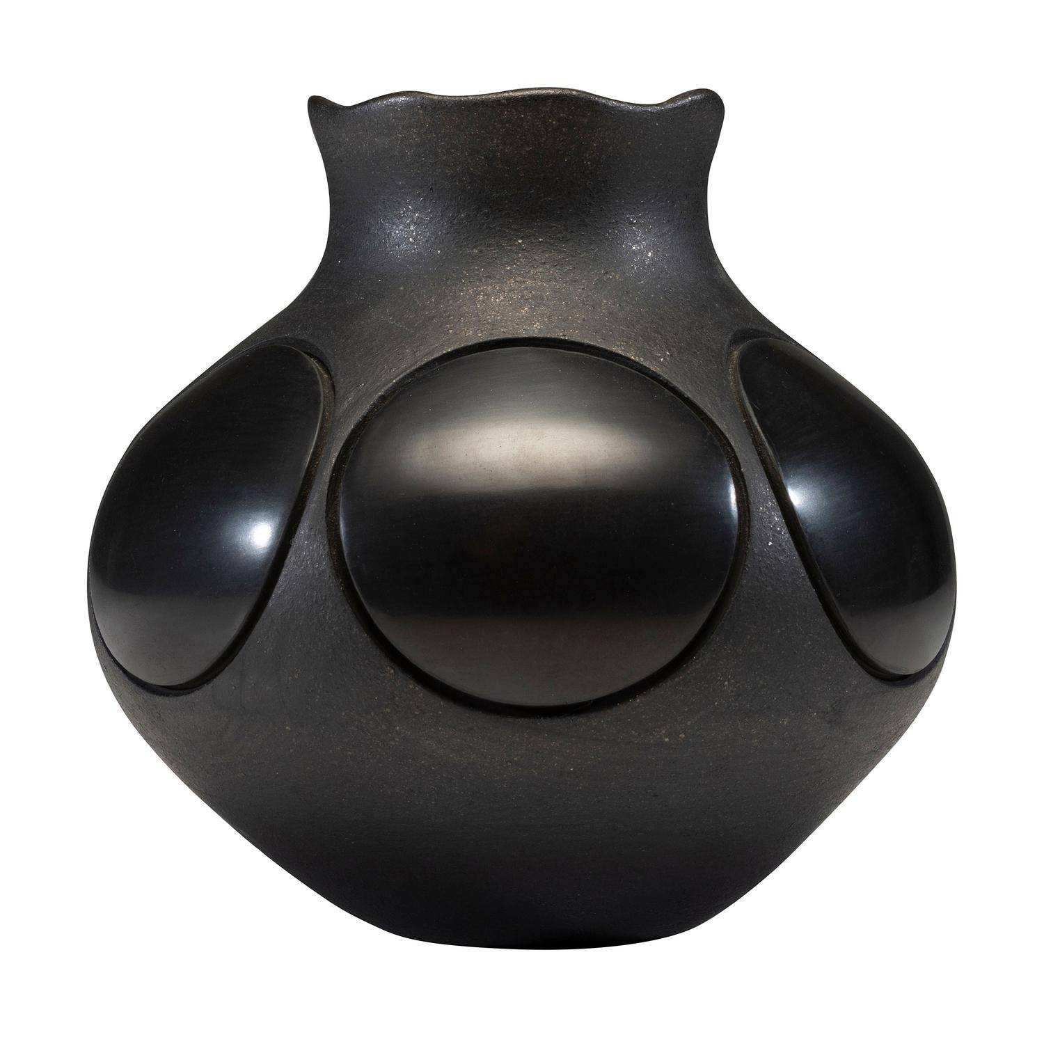 Micaeous Blackware Pottery Jar