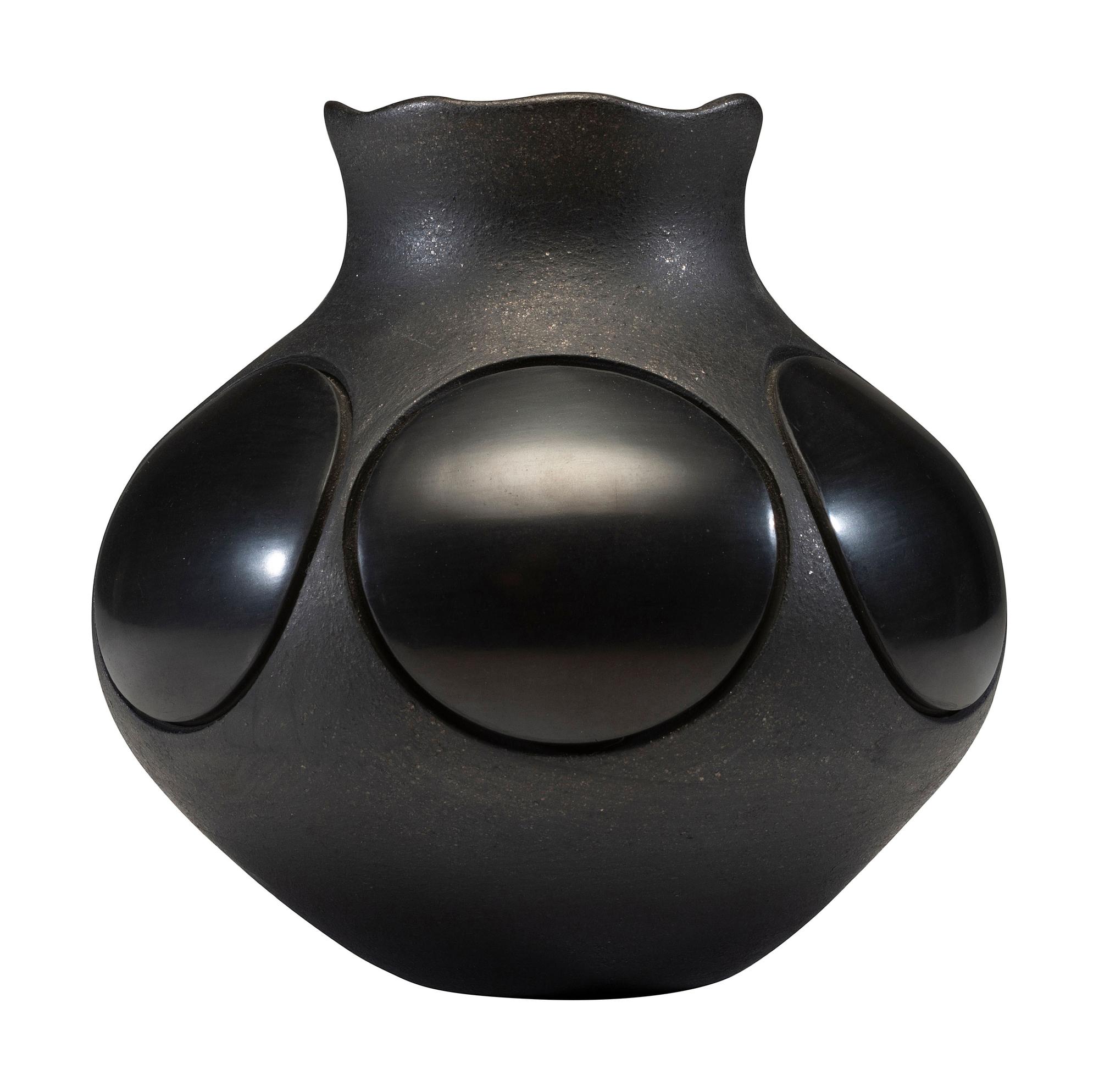 Micaeous Blackware Pottery Jar