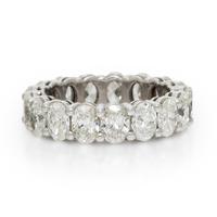 OVAL DIAMOND AND PLATINUM ETERNITY BAND