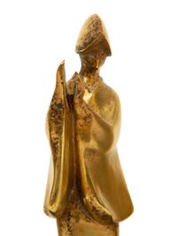 Three Japanese Brass Figures of Odori Dancers