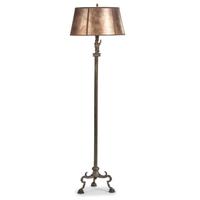 A Neoclassical Bronze Floor Lamp with a Mica Shade