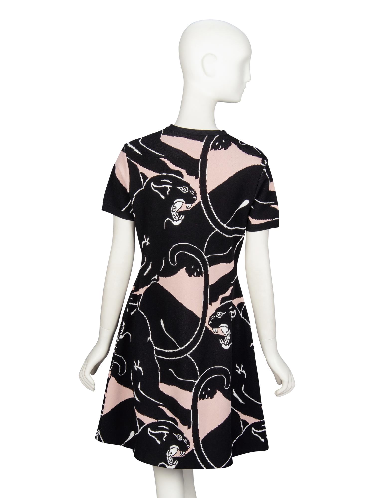VALENTINO, KNIT PANTHER DRESS
