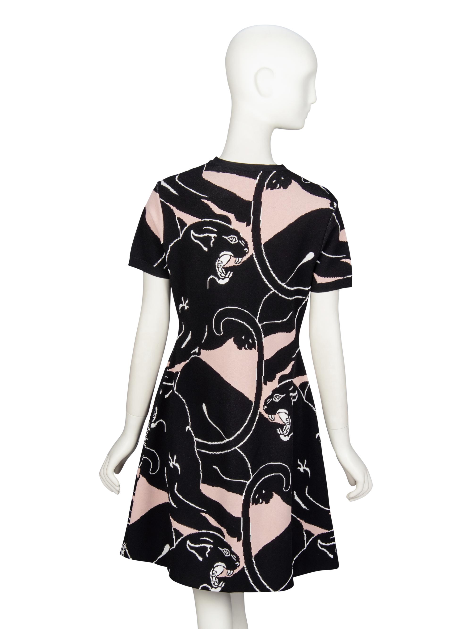 VALENTINO, KNIT PANTHER DRESS