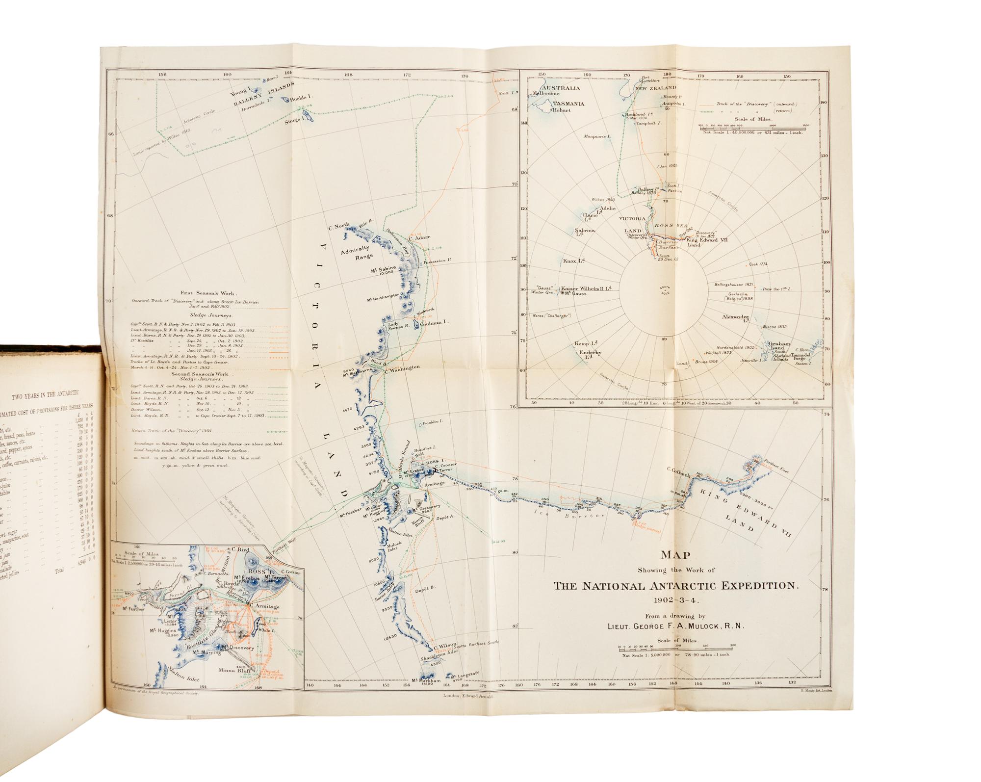 ARMITAGE, Albert Borlase (1864-1943). Two Years in the Antarctic: Being a Narrative of the British National Antarctic Expedition. Londo