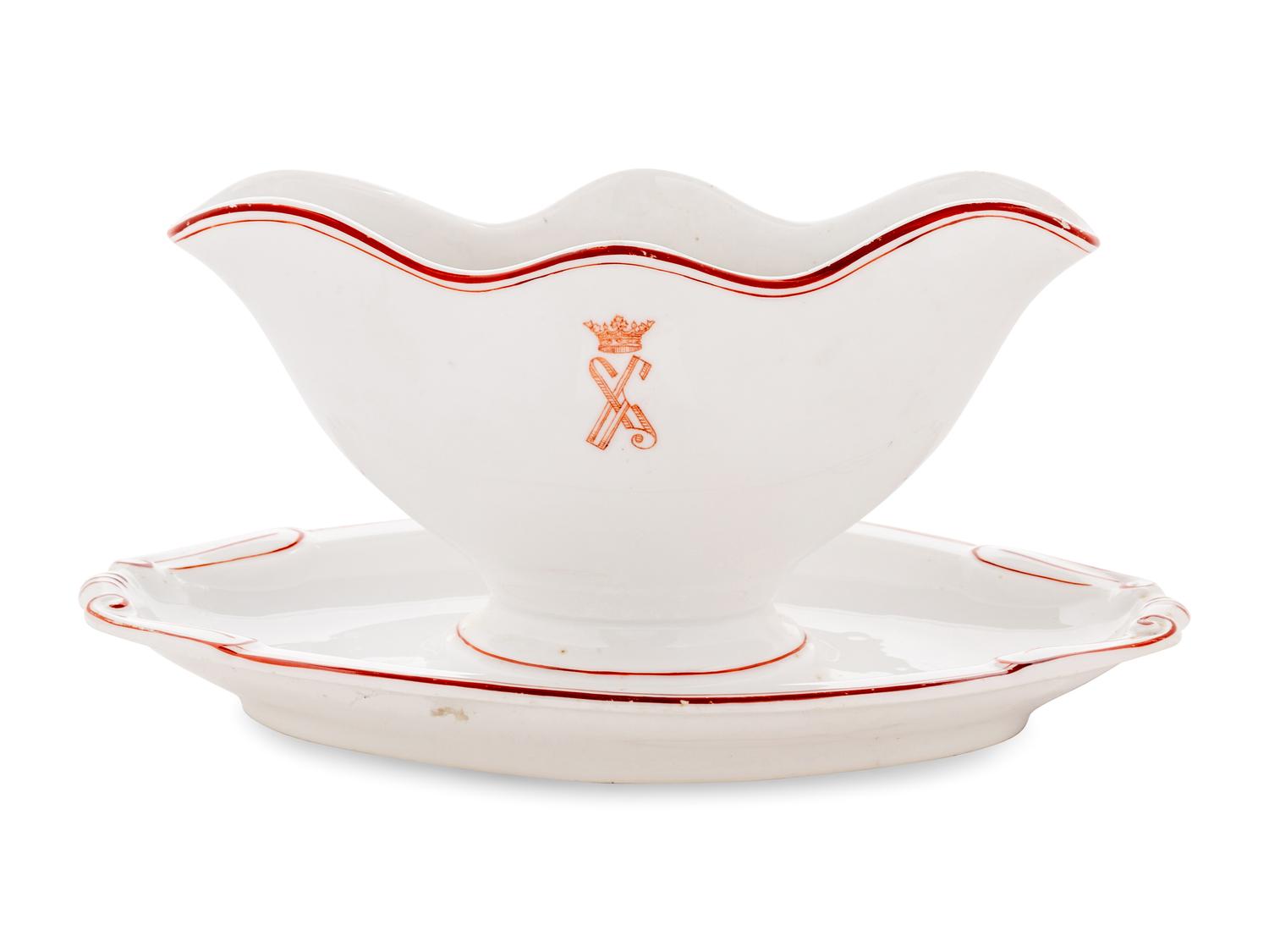 A Kornilov Bros. Porcelain Sauce Boat