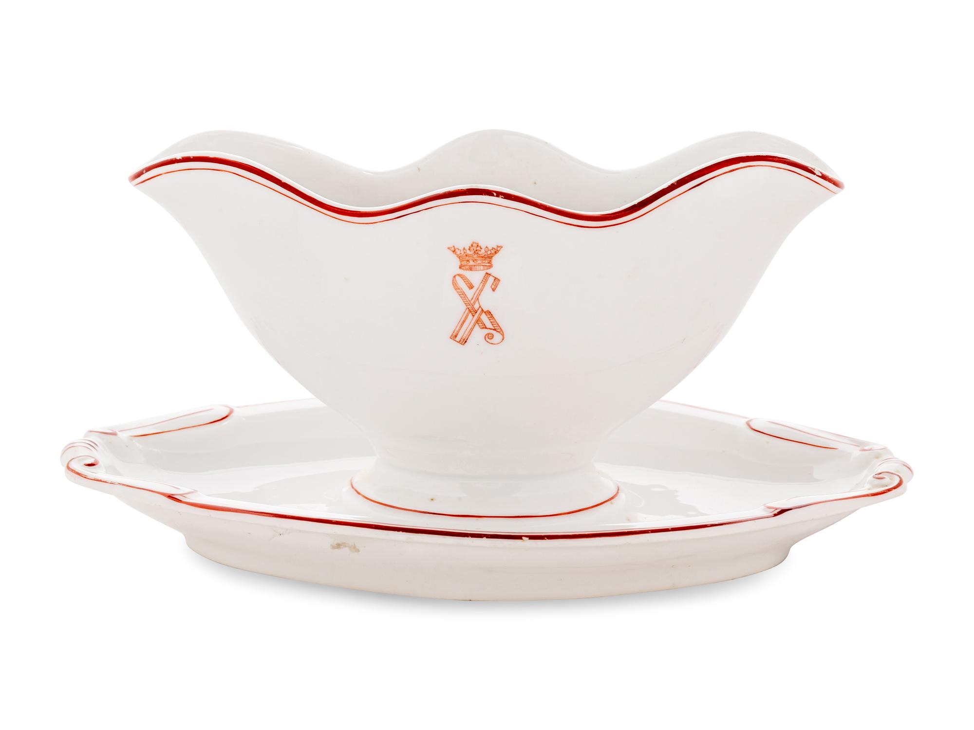 A Kornilov Bros. Porcelain Sauce Boat