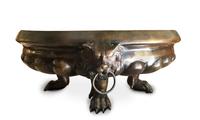 A Continental Patinated-Metal Jardiniere Height 7 x diameter 16 inches. — 20TH CENTURY