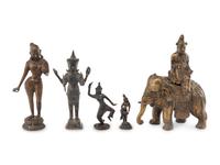Five Asian Bronze Figures