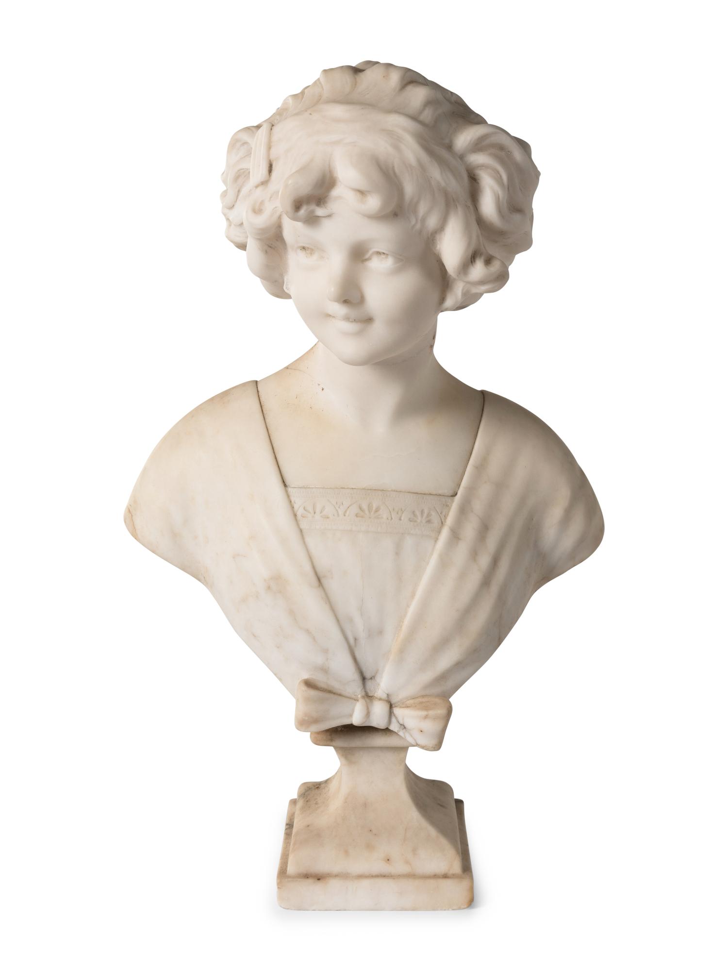 An Italian Marble Bust Attributed to Adolfo Cipriani