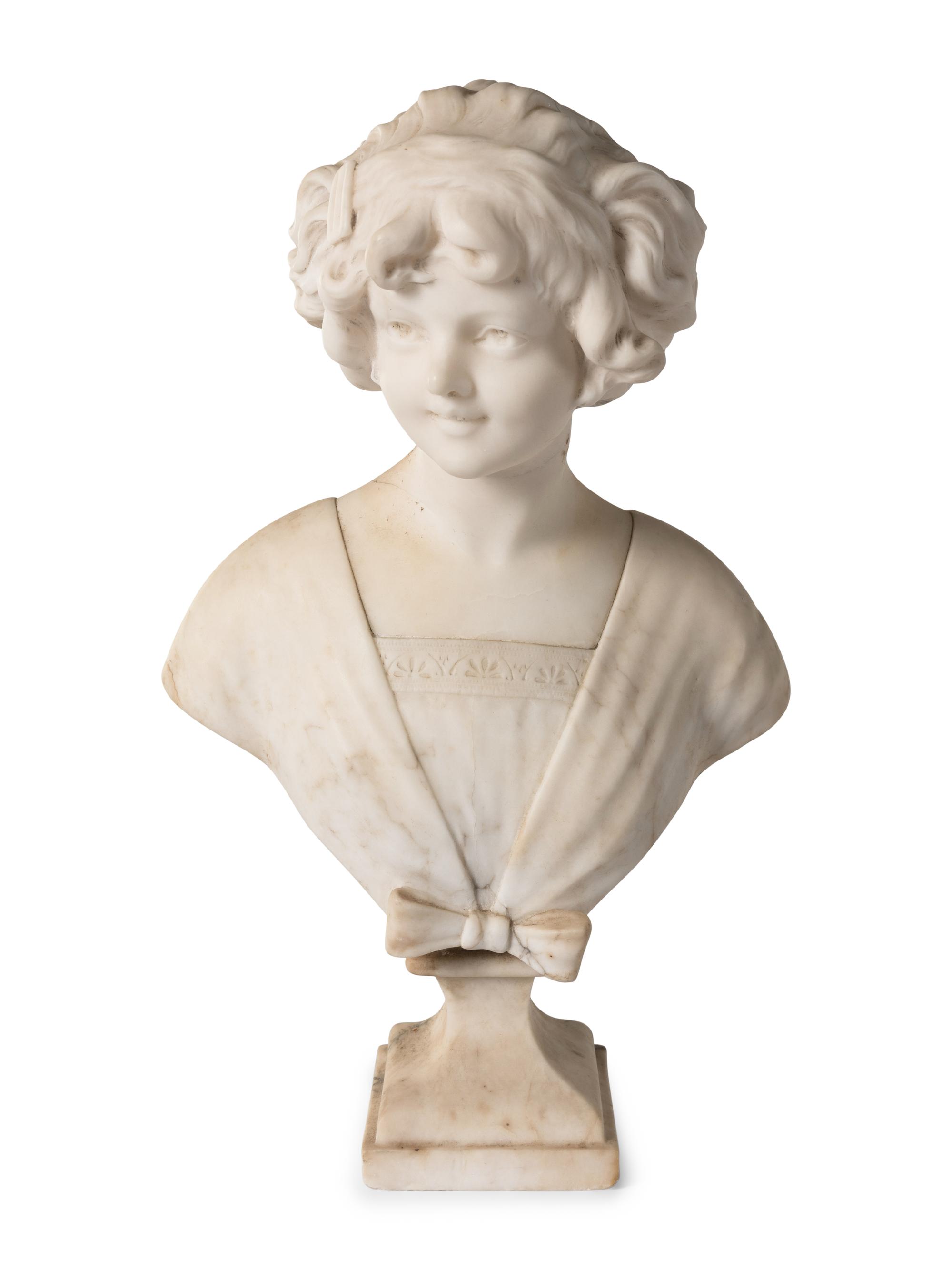 An Italian Marble Bust Attributed to Adolfo Cipriani