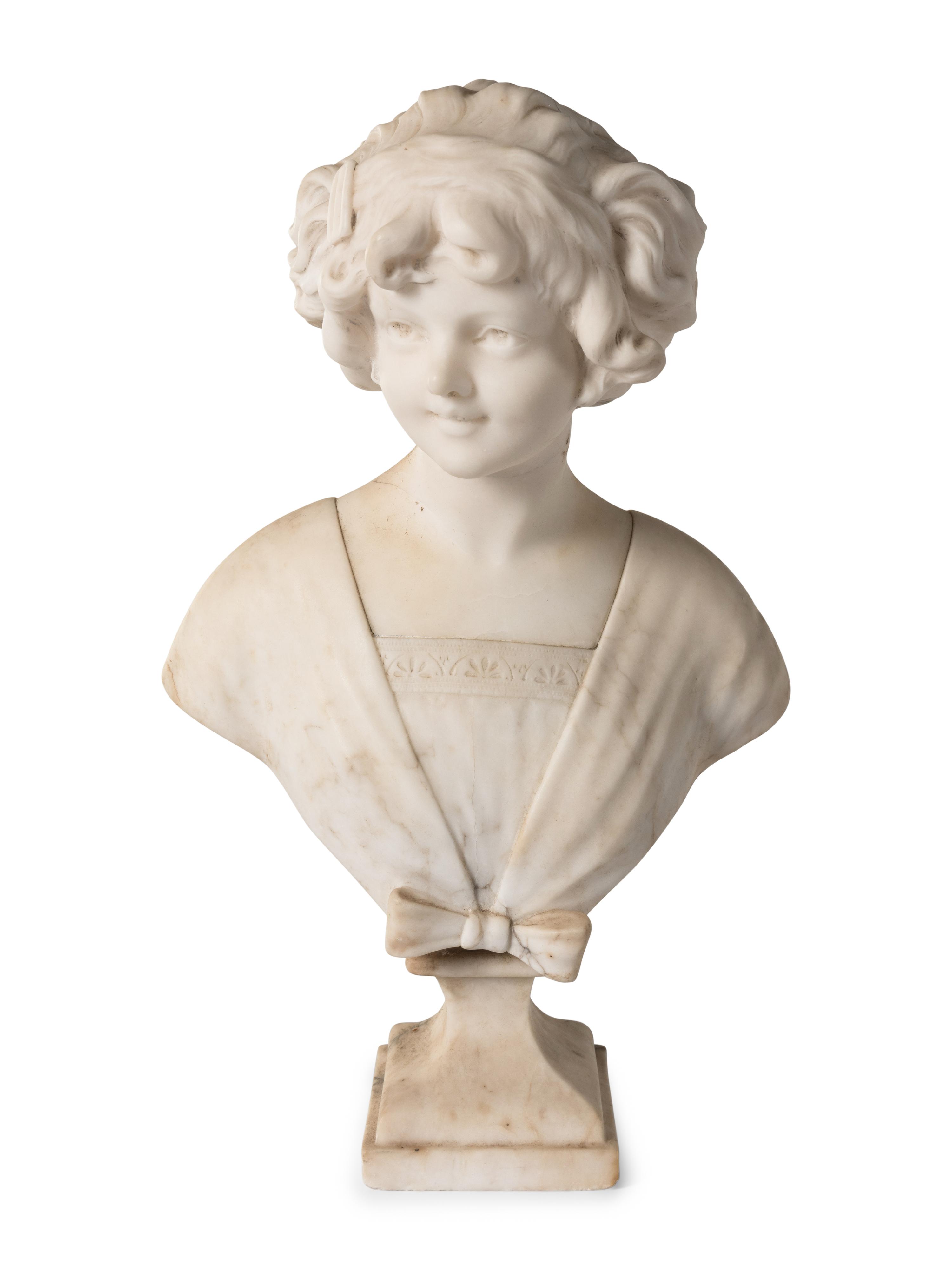 An Italian Marble Bust Attributed to Adolfo Cipriani