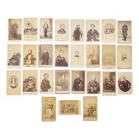 [Early Photography] Group of 50-plus CDVs of 19th-century personalities including political and military figures