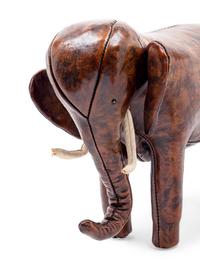 An Omersa and Company Leather Elephant Footstool