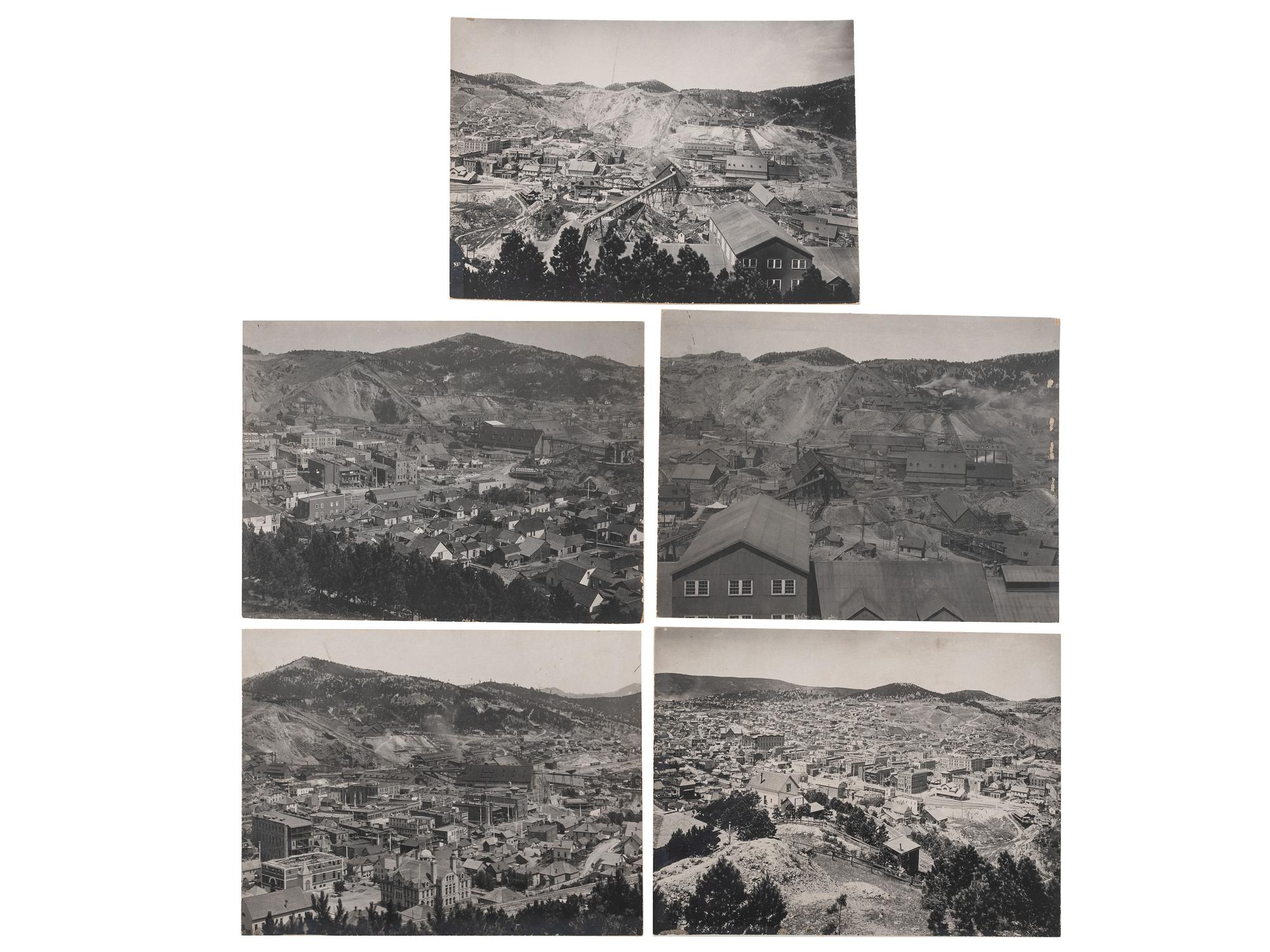 [SOUTH DAKOTA]. A group of 15 Lead, South Dakota, town and mining photographs, comprising: