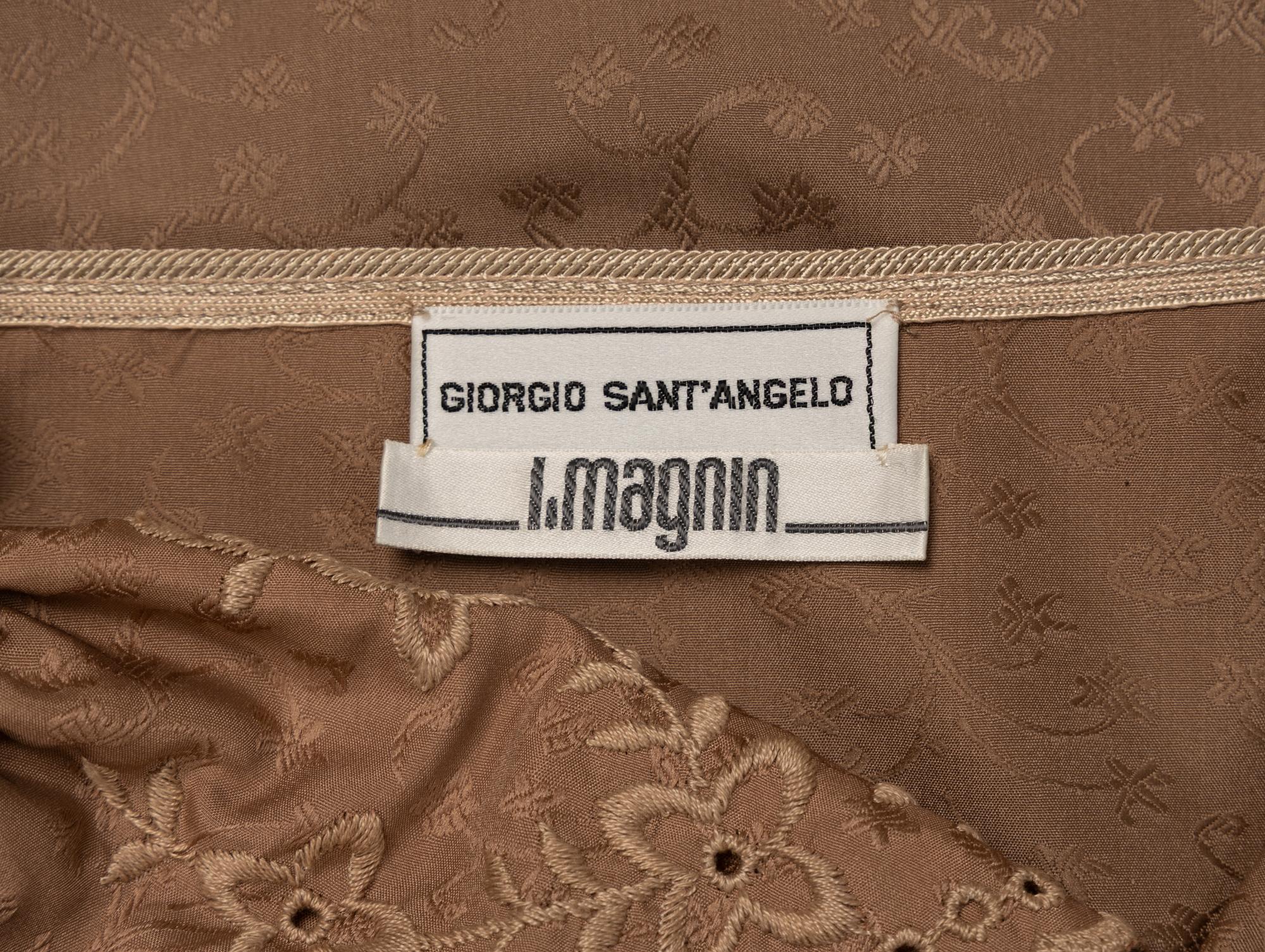 Giorgio di Sant' Angelo, Taupe Blouse & Skirt Ensemble