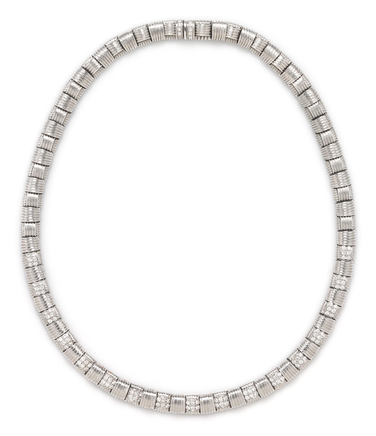 An 18 Karat White Gold and Diamond 'Appassionata' Necklace, Roberto Coin, 50.65 dwts.
