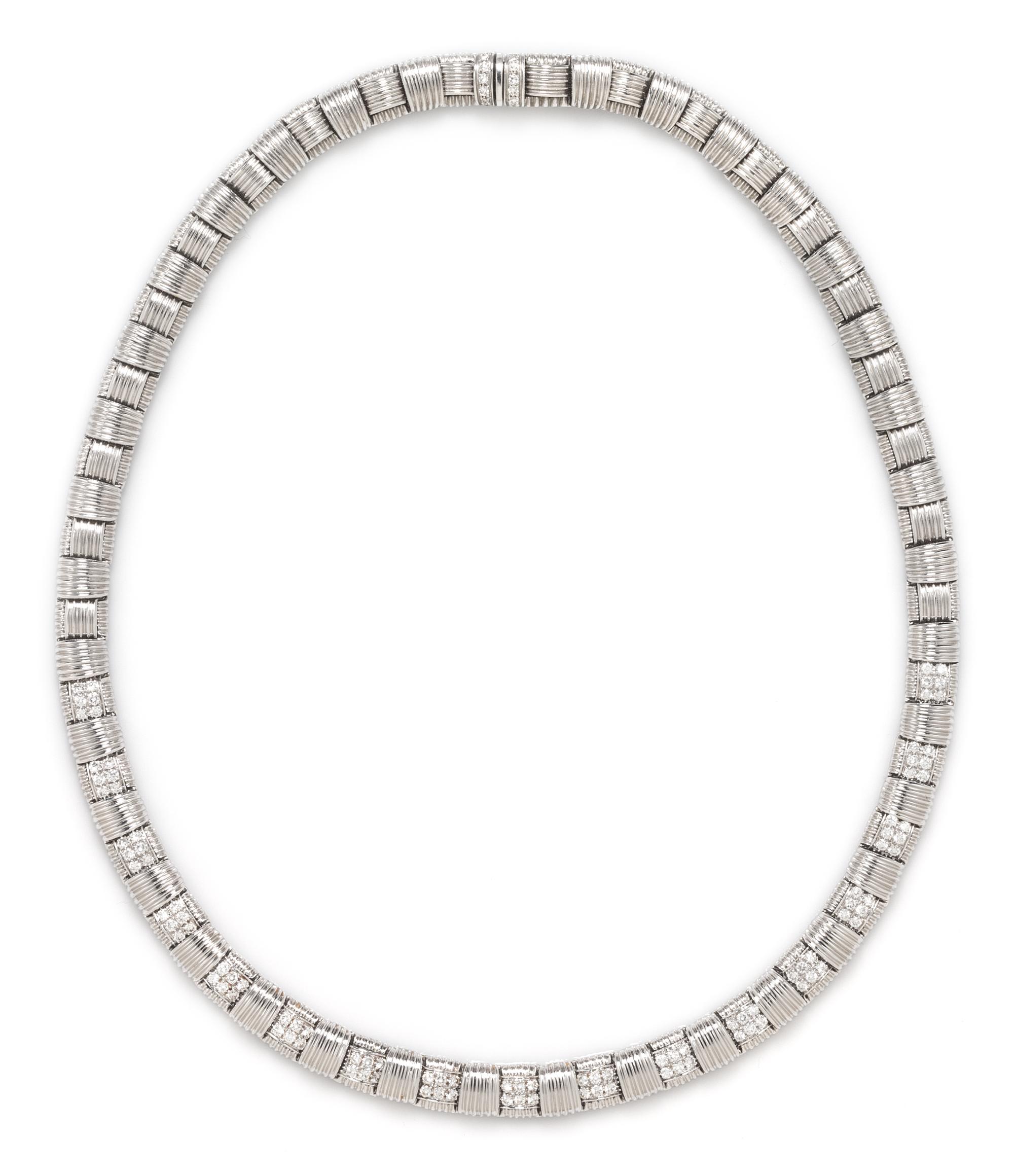An 18 Karat White Gold and Diamond 'Appassionata' Necklace, Roberto Coin, 50.65 dwts.