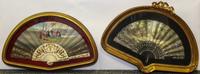 Two Painted Fans Width of wider 22 inches.