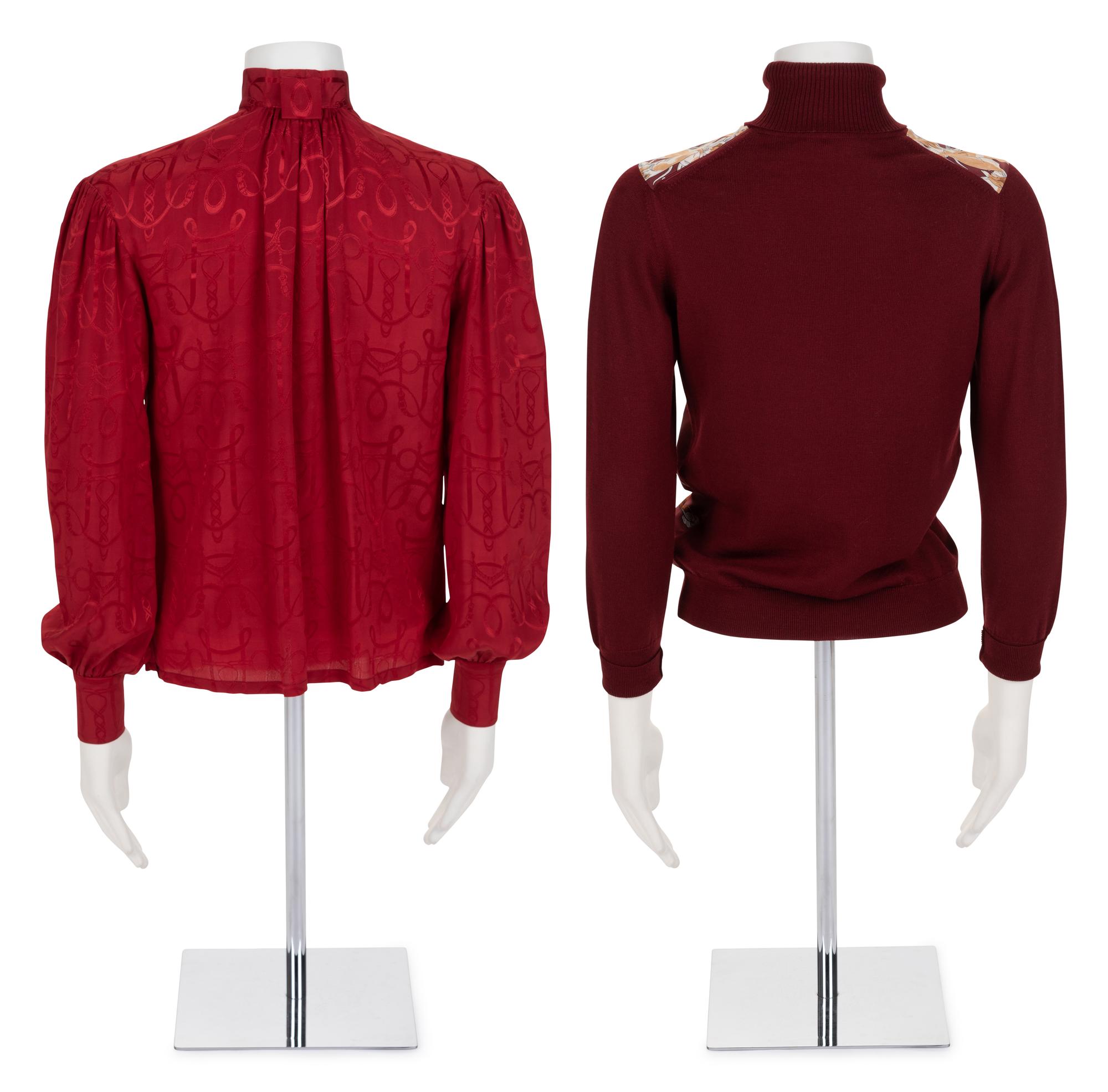 Three Hermès Pieces: Two Tops and One Skirt