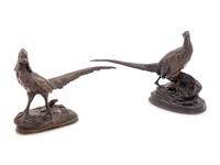 Two Continental Bronze Models of Pheasants