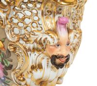 A Continental Pierced Porcelain Vase