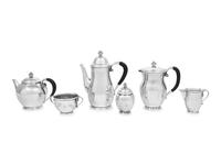 A Georg Jensen Silver Six-Piece Tea and Coffee Service