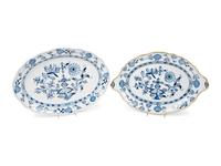 A Meissen Blue Onion Porcelain Dinner Service