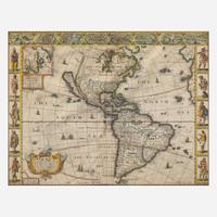 [Maps & Atlases] S(peed)., J(ohn). America with those known parts in that unknowne worlde both people and manner of buildings...