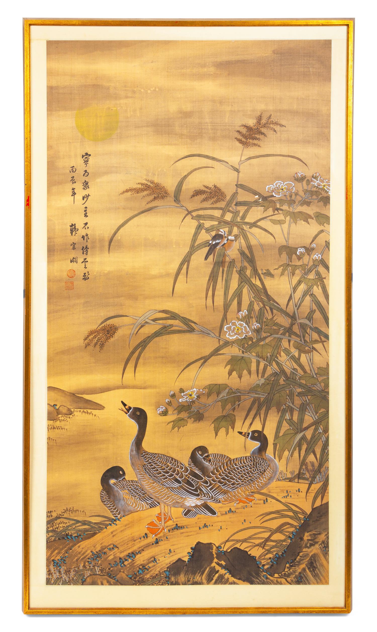 Two Ink and Color Paintings on Silk