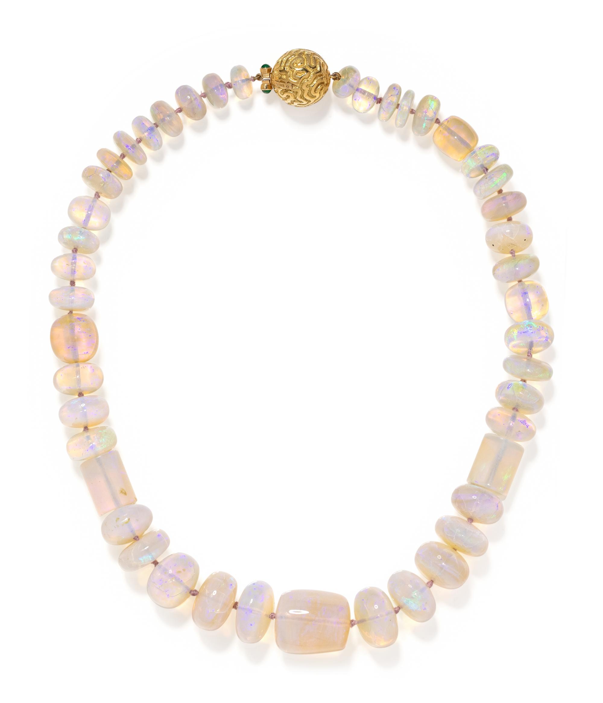 NICHOLAS VARNEY, OPAL BEAD NECKLACE