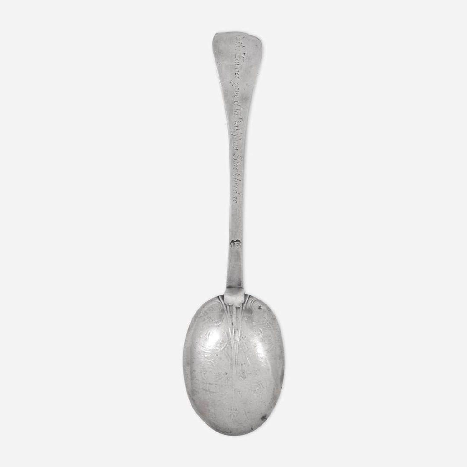 A silver tablespoon John Edwards (1671-1746), Boston, MA, circa 1700