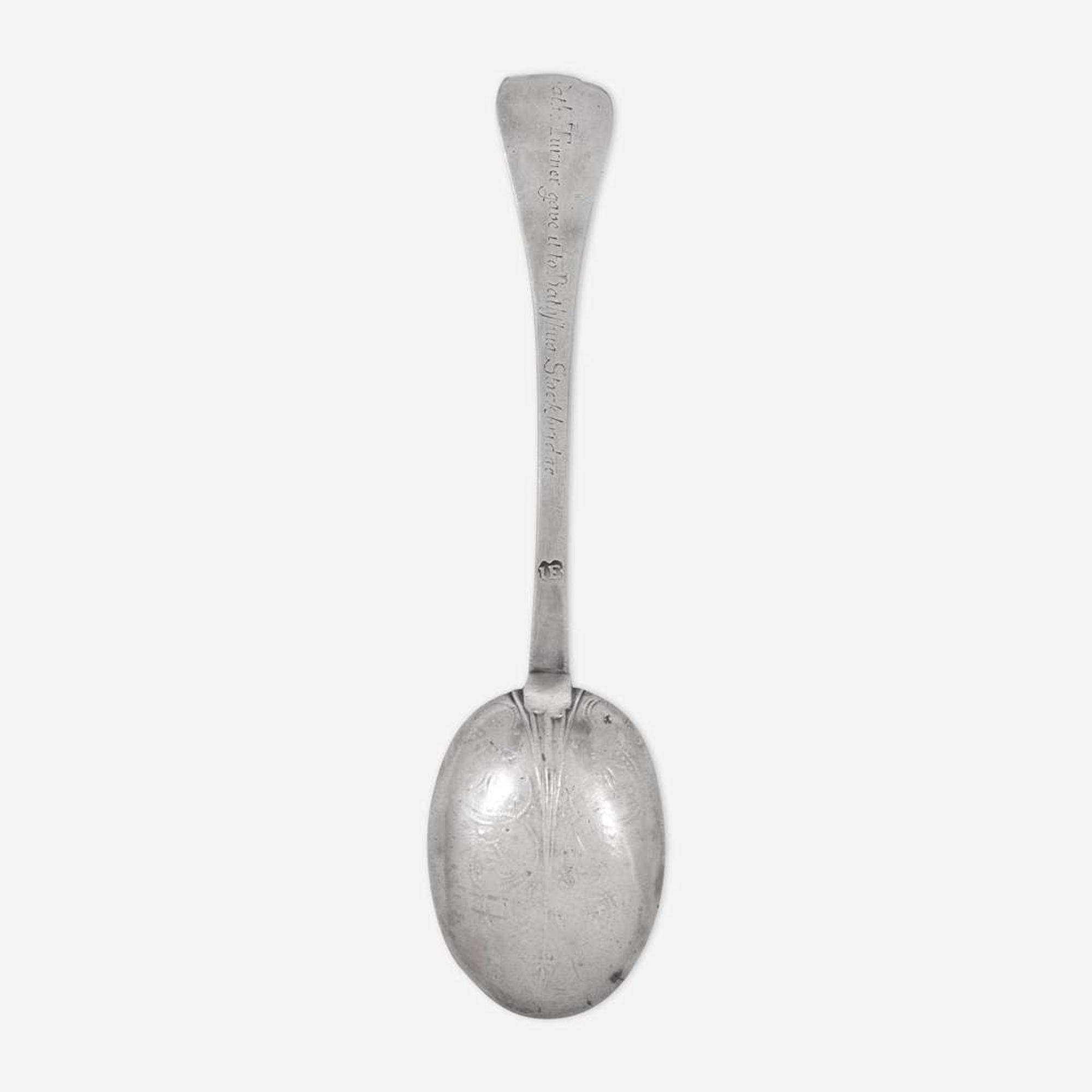 A silver tablespoon John Edwards (1671-1746), Boston, MA, circa 1700