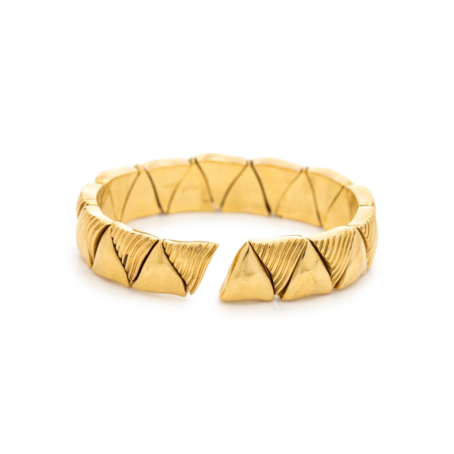 YELLOW GOLD CUFF BRACELET