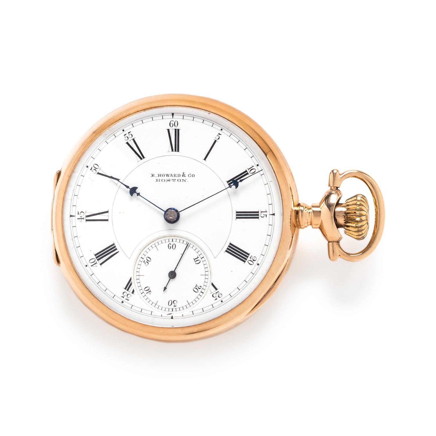 14K YELLOW GOLD OPEN FACE POCKET WATCH