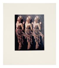 Erwin Blumenfeld (1897-1969) Three Times Petersen, Dinner Dress by Cadwallader, Study for a Fashion Page, February 1947, from "Blumenfeld Color"
