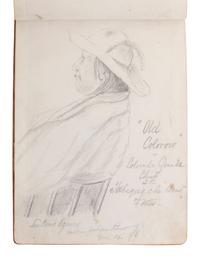 [WESTERN AMERICANA] -- [NATIVE AMERICANS]. Collection of sketches drawn and compiled by U.S. Army officer Charles A.H. McCauley while serving in various military posts, including Native American ledger art from the Los Piños Ute Indian Agency.