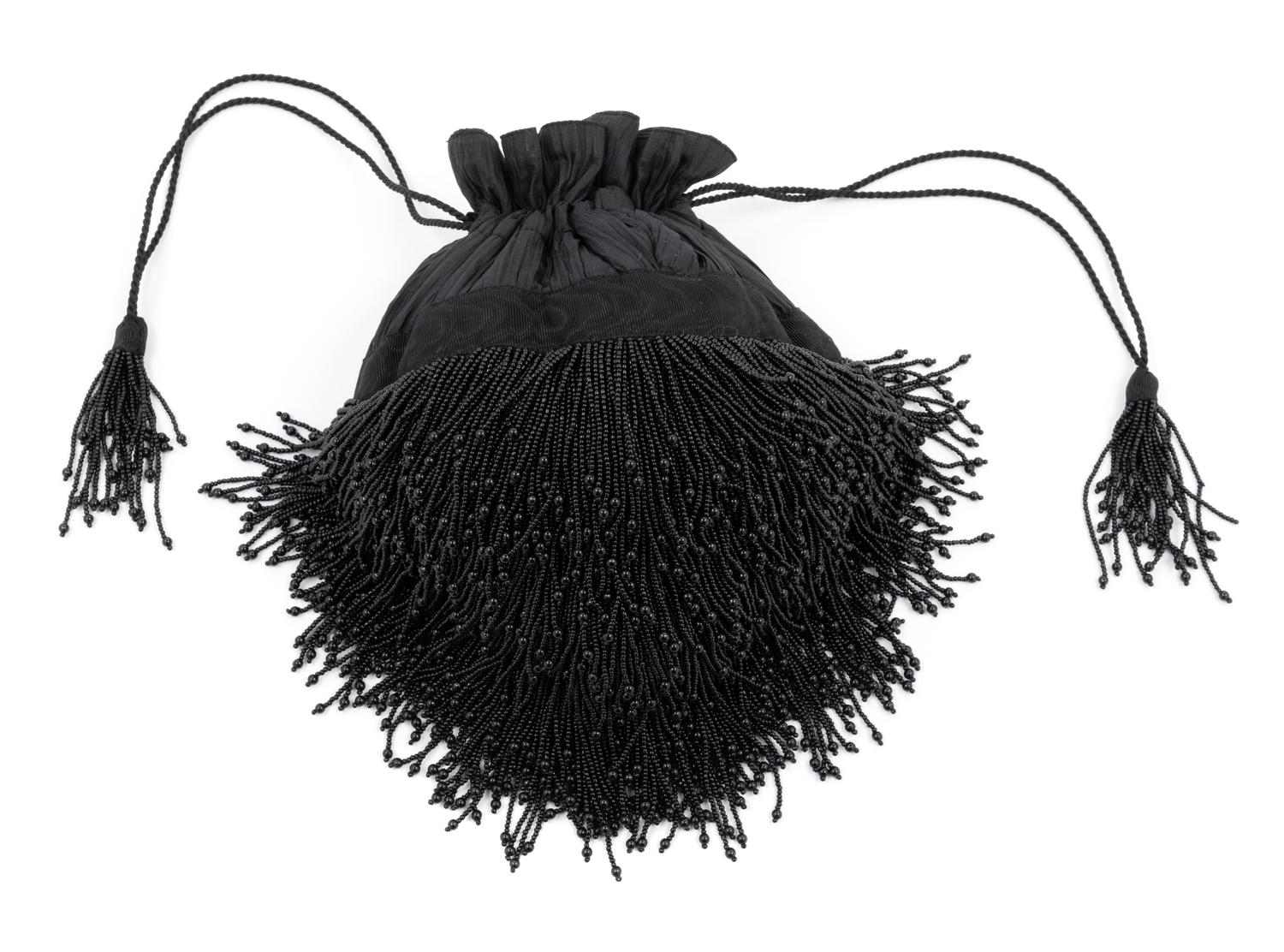 Natasha Barrault Black Beaded Bag, 2000s