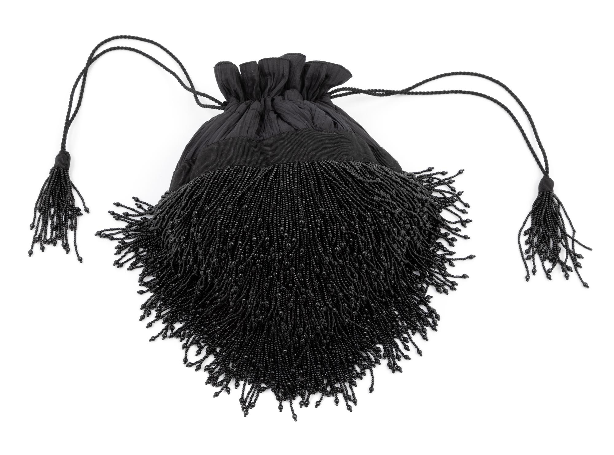Natasha Barrault Black Beaded Bag, 2000s