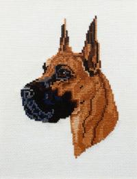 Three Works of Art depicting Great Danes Largest: 11 x 14 1/2 inches.