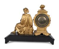 An Ansonia Gilt Metal Figural Mantel Clock — LATE 19TH CENTURY