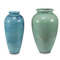 Two large glazed ceramic floor vases possibly by galloway, circa 1920s