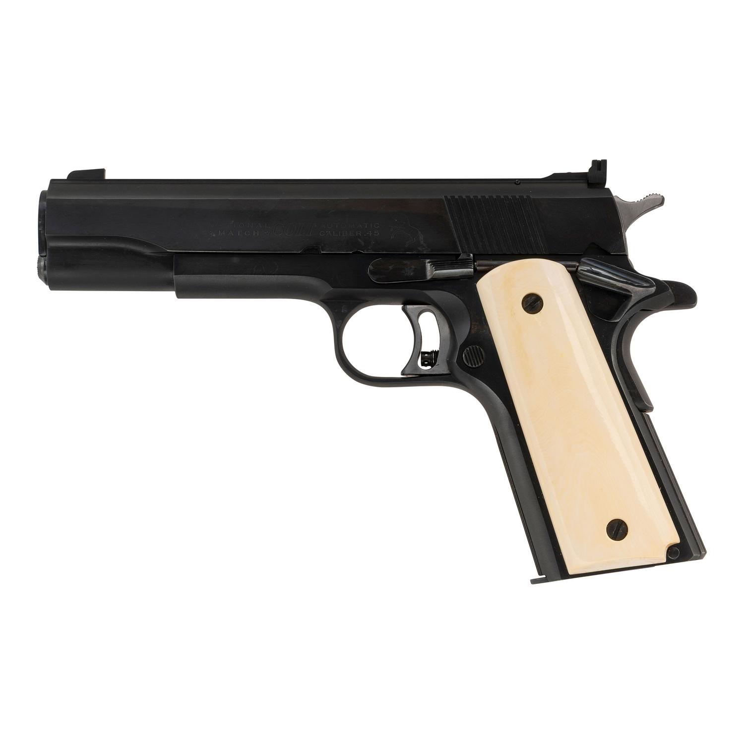 **Colt Gold Cup National Match Pre-Series 70 1911 Pistol in Box with Custom Grips