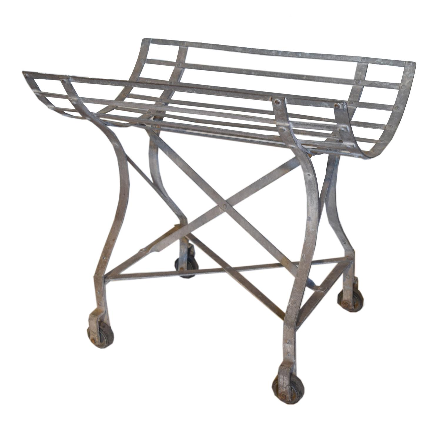 A Metal Industrial Cart 33.25" W x 20.5" D x 30.5" H — France, Circa 1940