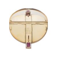 SPAULDING-GORHAM, RETRO, YELLOW GOLD, DIAMOND AND RUBY COMPACT