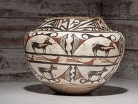 Zuni Polychrome Pottery Olla
